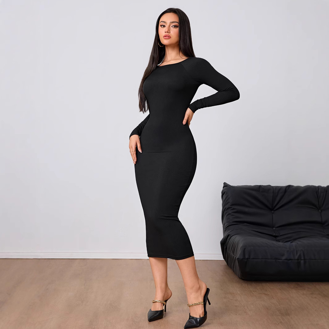 Midi Dress - Women Fashion Simple Dress Spring Summer