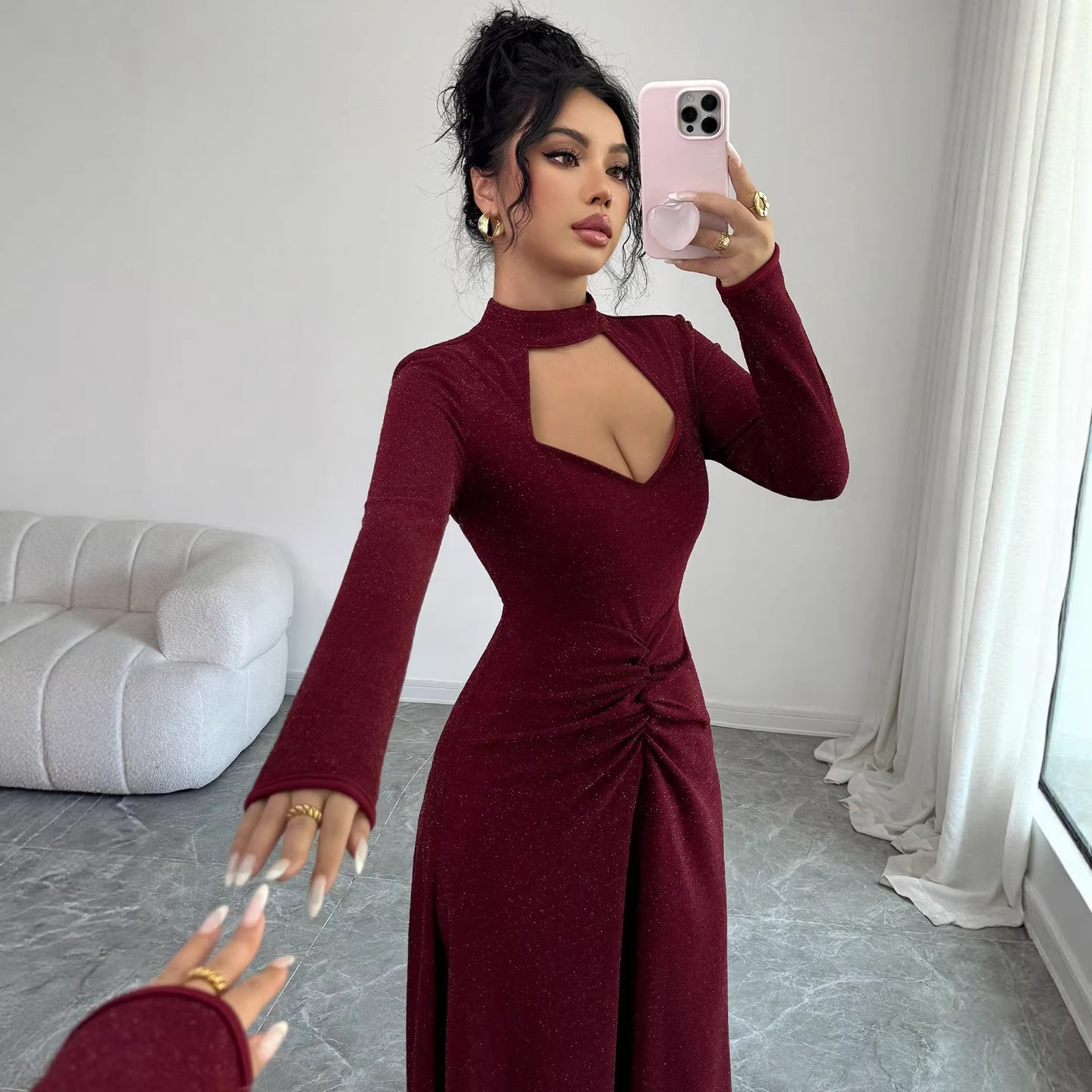 20256 Spring Sexy Fitted Midi  - огляд і ціна Midi Dress