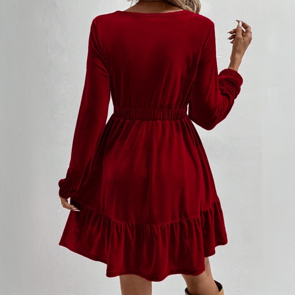 European American Style Velvet - огляд і ціна Midi Dress