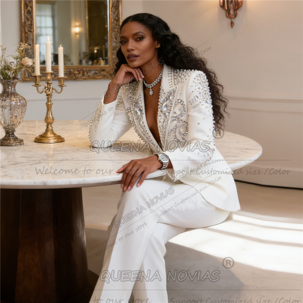 Customized Stones Beaded Suit  - огляд і ціна Womens Blazer