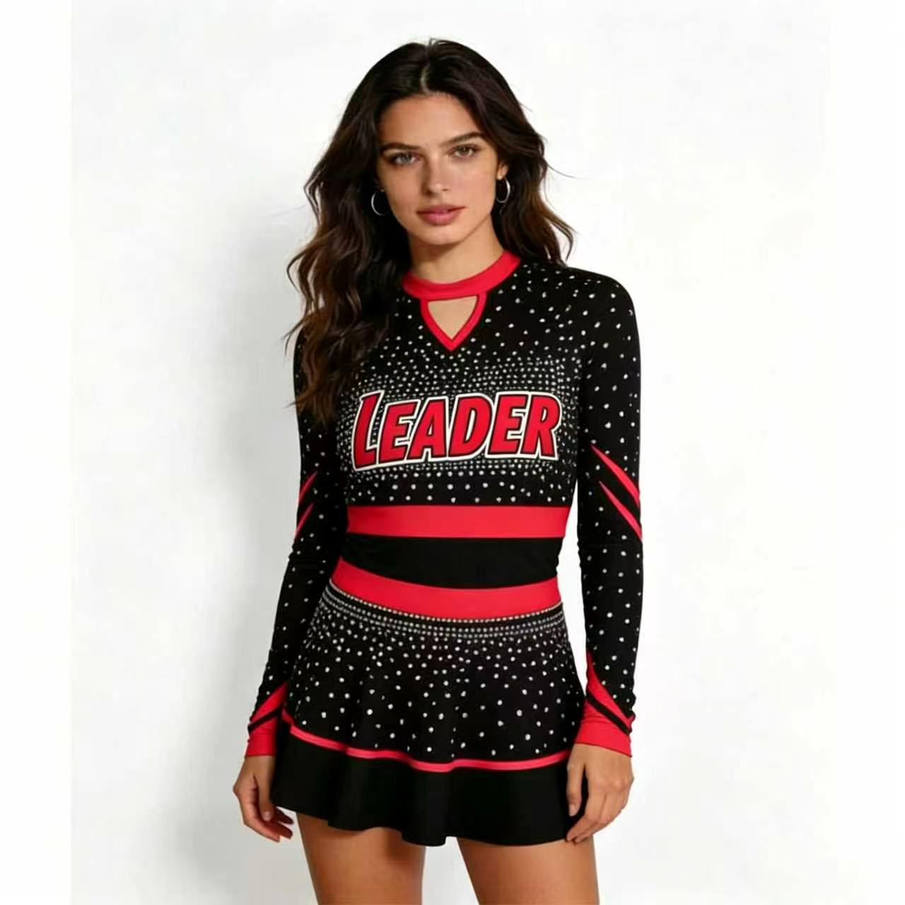 Sparkly Rhinestone Cheerleadin - огляд і ціна Women'S Red Formal Wear