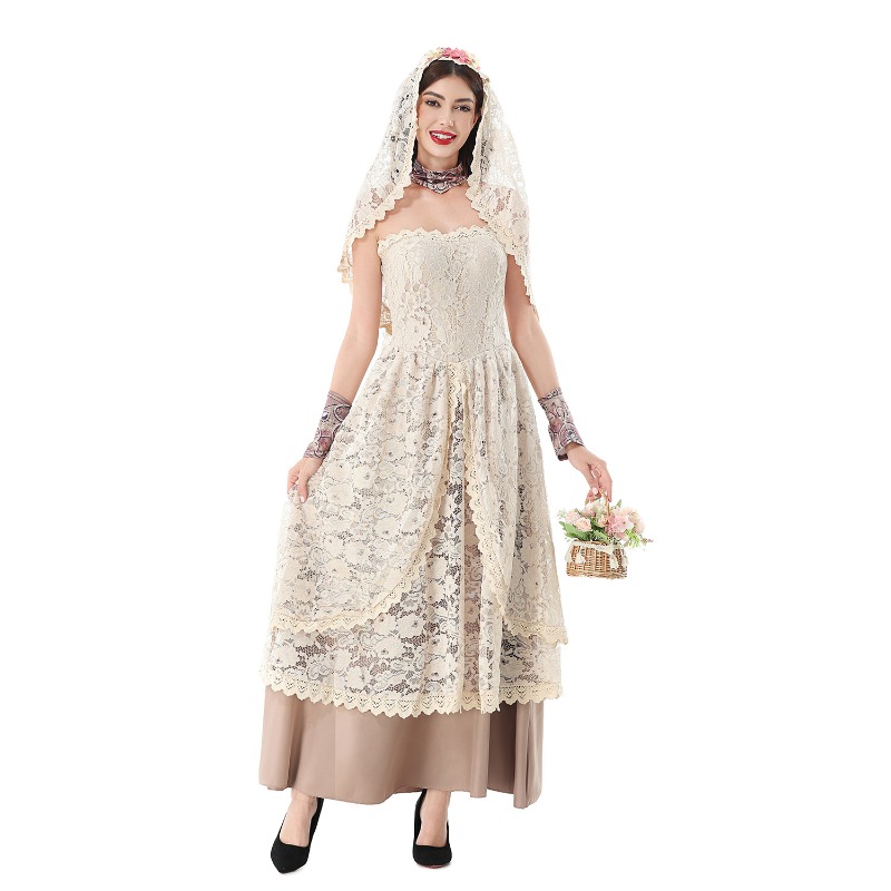 Women Vintage Lace Maxi Dress  - огляд і ціна Wedding Dress