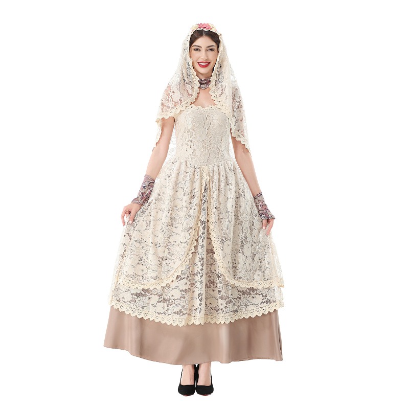 Women Vintage Lace Maxi Dress  - огляд і ціна Wedding Dress
