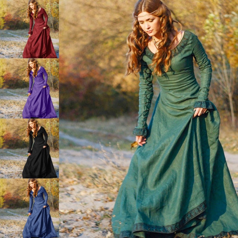 Women Medieval Long Dress V Ne - огляд і ціна Lace Dress