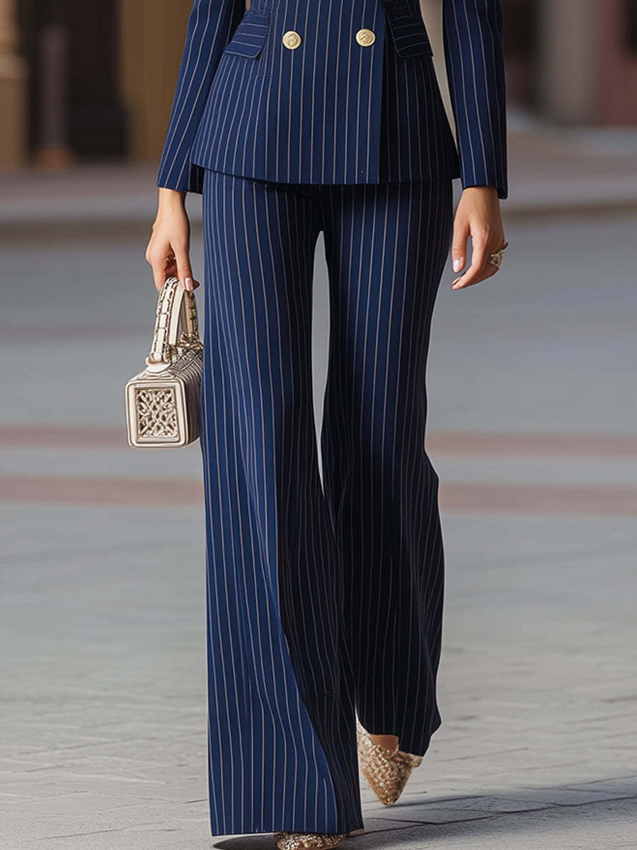 Elegant Women's Suit Set Navy  - огляд і ціна Tailored Trouser Wide